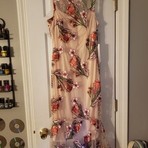 Calvin Klein floral flounce dress